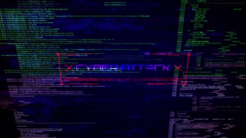 Warnung vor Sicherheitslücken bei Cyberangriffen, Warnmeldung, Virencode, Software-Hack, Fortschritt des Hackerangriffs