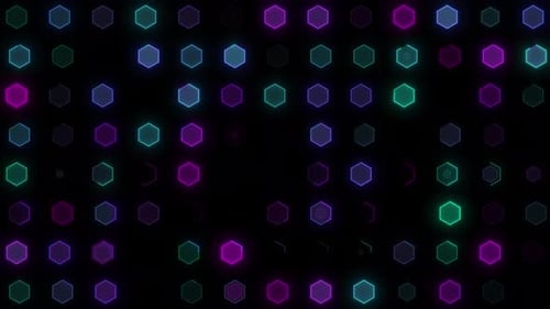 Polygonal Multi Color Vj Loop Background, Polygonal Neon Multi Color Vj Loop Background