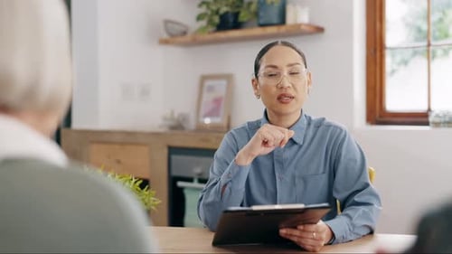 Woman Communicating and Planning Indoors