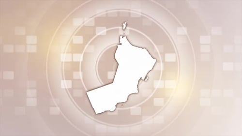 Animated Map Reveal of Oman with Modern Background
