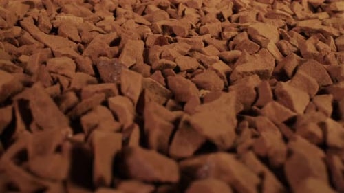 Detailed Close-Up of Angular Instant Coffee Granules