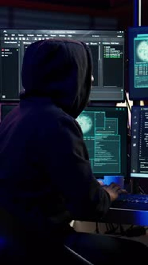 Vertical Video Hacker Receiving Access Denied Error Message While Trying to Do Espionage
