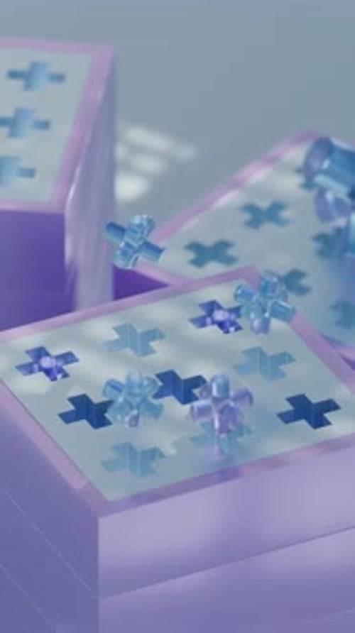 Animação em loop 3D Jumping Cross