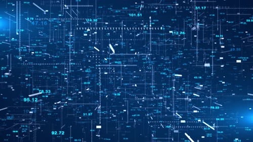 Cybertech Netzwerkdatenanalyse, Fluss, Partikelbewegung, Cybersicherheit, High-Tech-Medizinbranche