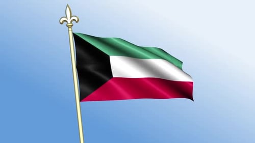 Kuwait Flag Waving