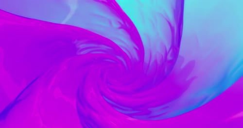 Abstract Cyan Magenta Fluid Swirl Animation