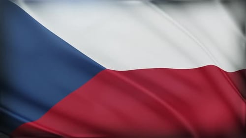 Realistic Waving Flag of the Czech Republic Loop