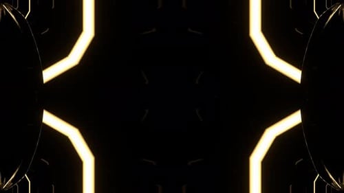Yellow And Purple Neon Psychedelic Abstract Transforming Object Background Vj Loop In 4K