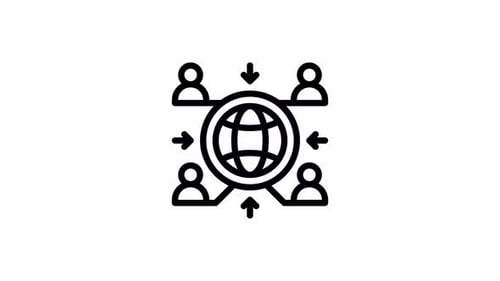 Diversity – Line Animated Icon – Alpha Channel – 4K