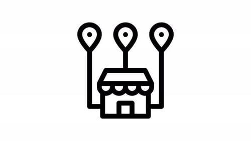 storefront line icon animation