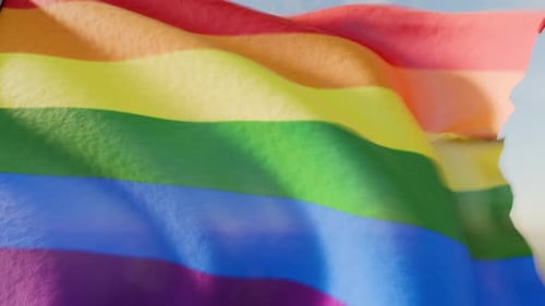 Vibrant Waving Rainbow Pride Flag
