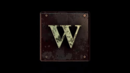 3D Metallic Grunge Letter W Logo Reveal