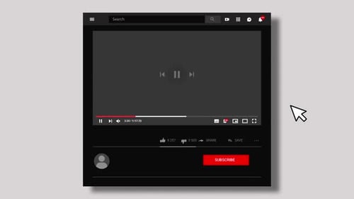 Minimalist Dark Theme Video Player Interface