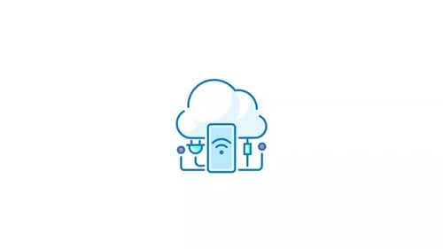 Animated Cloud Technology Network Connection Icon