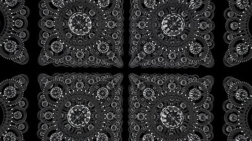 Abstract Mechanical Gear Pattern Loop Background Animation
