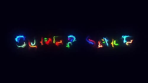 Super Sale Text Animation on Black Background