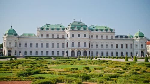 Tourist Urban Cityscape Belvedere Palace Vienna Austria