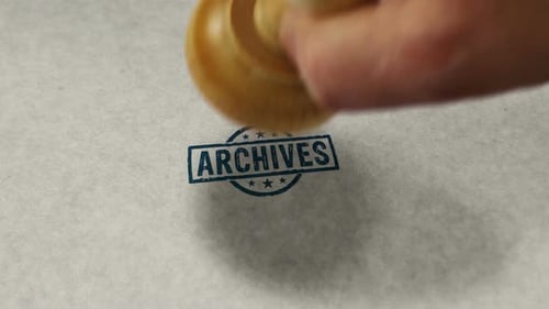 Archives management stamp and stamping loop