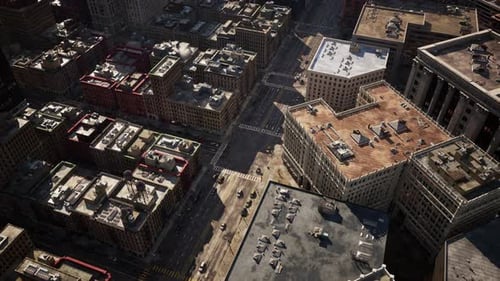 Vista aérea de una ciudad con muchos edificios altos