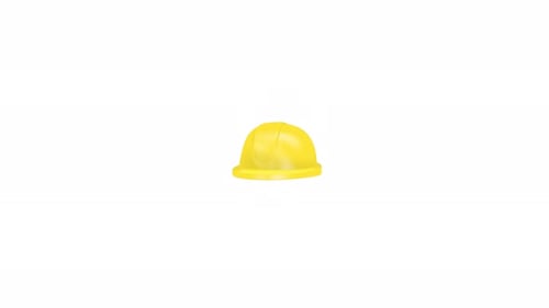 Yellow Hard Hat Safety First Construction Animation