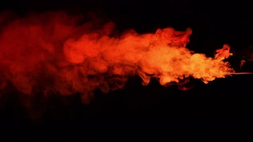 Dynamic Fiery Red Orange Smoke Stream Transition