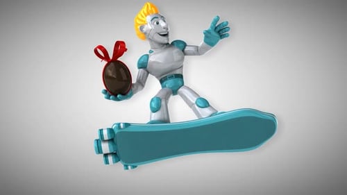 Robotersurfen - 3D-Animation