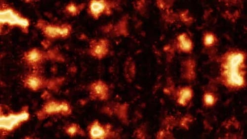 Dynamic Abstract Red Orange Energy Flow Kaleidoscope Loop