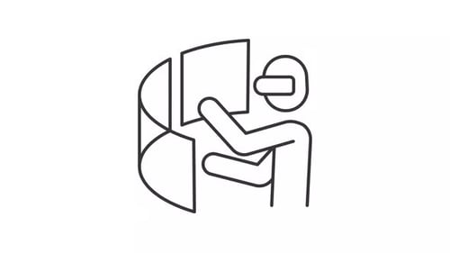 Immersive vr line animation