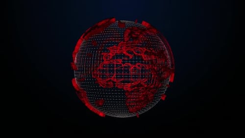 Abstract World Map Background Loop