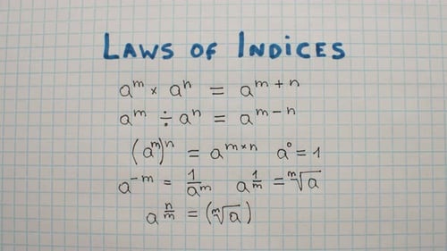 Laws Of Indices On Paper, Time Lapse