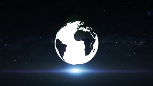 Earth Planet animation in space. 2882