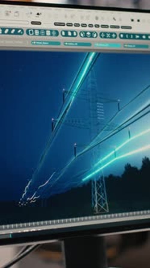 El panel de análisis de líneas eléctricas digitales muestra datos de rendimiento