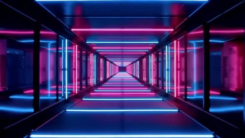 Abstract Glass Hexagon Tunnel