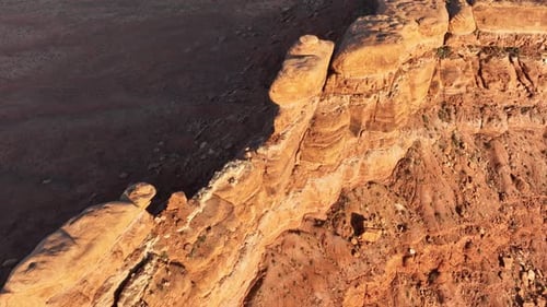 Aerial shot of the amazing rock formations in southern Utah.