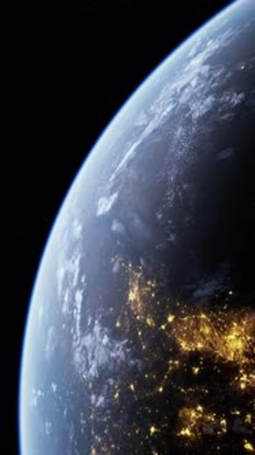 Earth Viewed From Space at Night