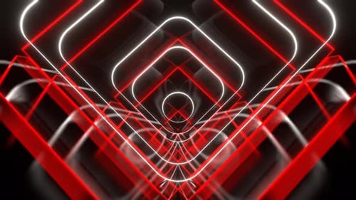 Red And White Hypnotic Abstract Moving Background Vj Loop In 4K