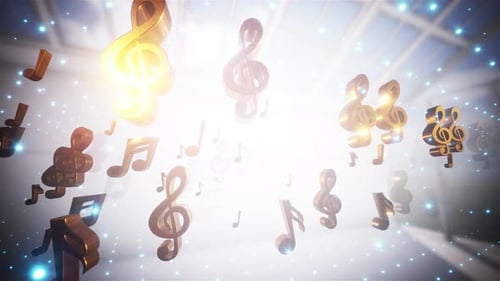 Music Notes White Background 4k