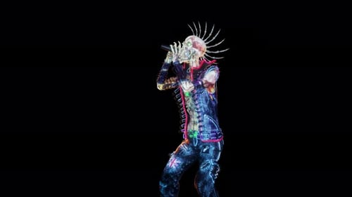 Punk Skeleton VJ Loop