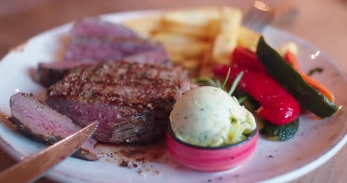 Delicious Steak Meal Close Up