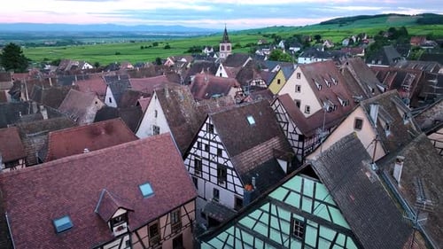 The Historic Town Of Riquewihr In France