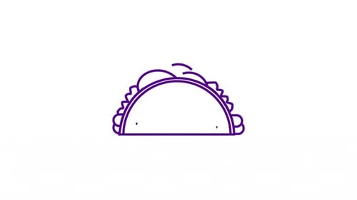 Minimalist Line Art Taco Drawing Reveal