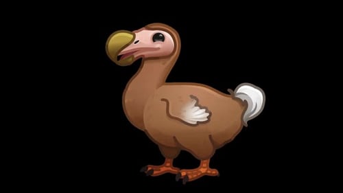 Animated Dodo Bird Character Walking Illustration