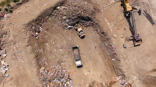 Industrial scrap rubbish loading station in a sorting facility