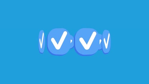 Animated Blue Check Mark Loop Background