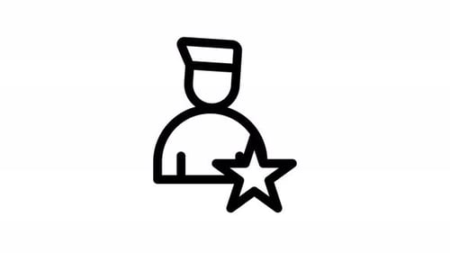 Animated Favorite Person Icon with Star