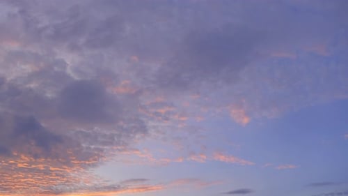 Dramatic Clouds Illuminated at Golden Hour Sky