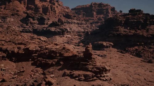 Rock Formation Amid Desert Landscape