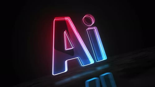 Artificial intelligence AI symbol loop digital concept