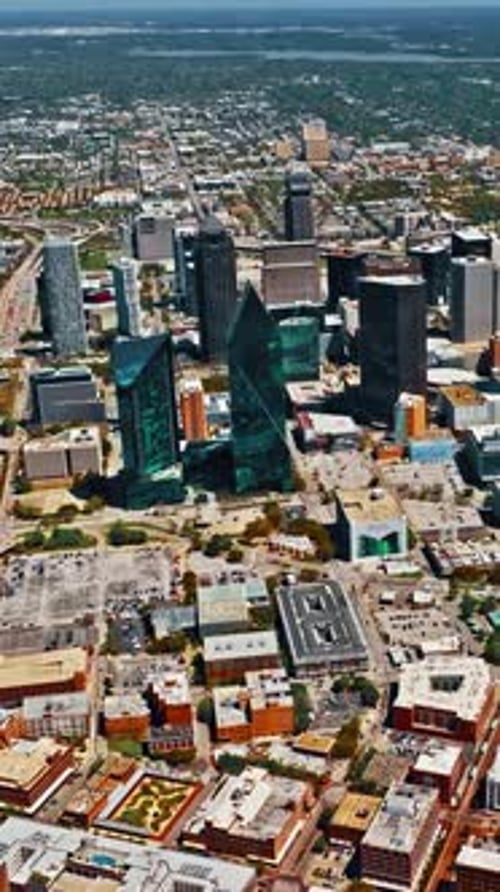 Aerial view of Dallas skyline showcasing urban development and landscape