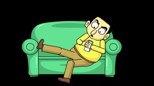 Angry Man Chatting On Social Media Platform On Alpha Channel